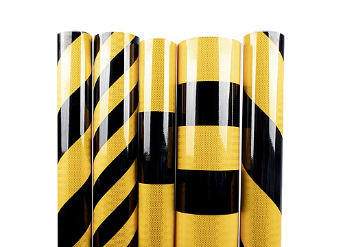 High visibility micro prismatic reflective roll